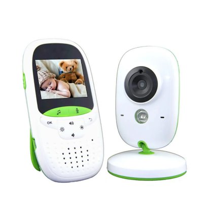 YONIS Babyphone Vid&eacute;o Sans Fil 2,4 Pouces Haut-Parleur Int&eacute;gr&eacute; Vision de Nuit Blanc -