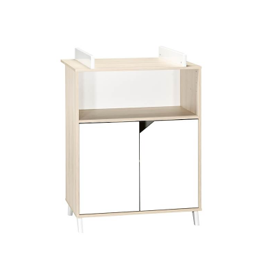 BABY PRICE Babyprice - Scandi Naturel - Commode 2 Portes Et 1 Niche 