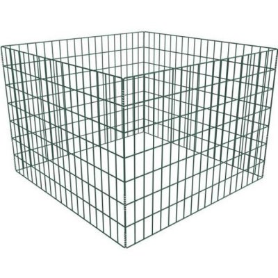 VIDAXL Bac &agrave; compost carr&eacute; en maille de jardin 100 x 100 x 70 cm  Vert