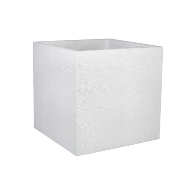 EDA Bac carr&eacute; Graphit plastique L49.5 H49.5 cm blanc