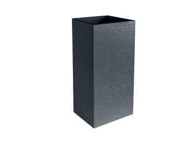 EDA Bac carr&eacute; haut Graphit plastique L39,5 H80 cm 31L gris anthracite