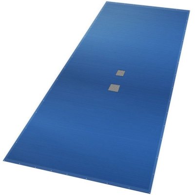 VOUNOT B&acirc;che de piscine rectangulaire double couche  8x14m - Bleue - PE 160 gr/m2 - Filet &eacute;coulement