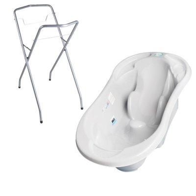 GENERIQUE Baignoire B&eacute;b&eacute; Avec R&eacute;ducteur Int&eacute;gr&eacute; Gris + Pied + Tuyau