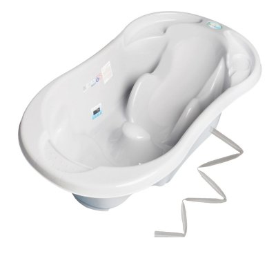 GENERIQUE Baignoire b&eacute;b&eacute; avec r&eacute;ducteur int&eacute;gr&eacute; gris + tuyau
