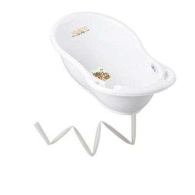 GENERIQUE Baignoire b&eacute;b&eacute; thermom&egrave;tre blanc biche 86 cm + tuyau