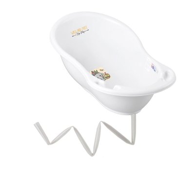 GENERIQUE Baignoire b&eacute;b&eacute; thermom&egrave;tre blanc elephant 86 cm + tuyau