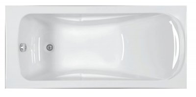 Baignoire rectangulaire 160x70 cm 55 125 L Blanc LORIA Allibert Noir