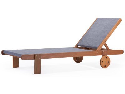 HABITAT ET JARDIN Bain de Soleil en bois exotique ""Sa&iuml;gon"" - Maple - Gris