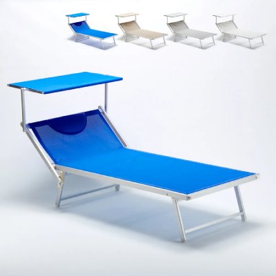BEACH AND GARDEN DESIGN Bain de soleil xl jardin piscine transat en aluminium grande italia 