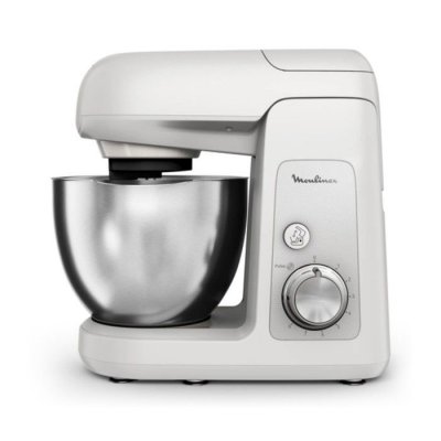 MOULINEX Bake Partner QA523B10 robot de cuisine 1100 W 4,6 L Acier inoxydable, Blanc