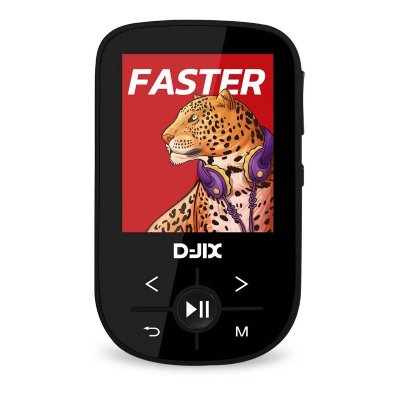 DJIX Baladeur MP4 Bluetooth  C100 avec clip sport 360&deg; Noir