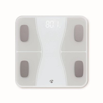 NEDIS Balance Connect&eacute;e Multifonctionnelle avec 16 Fonctions de Mesures Blanc