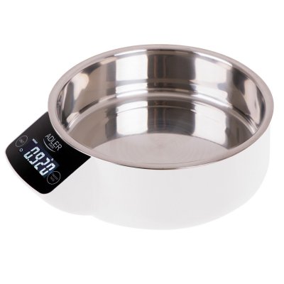 ADLER Balance de cuisine avec bol jusqu&acute;&agrave; 5kg blanc noir