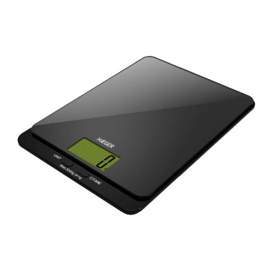 HAEGER Balance De Cuisine Num&eacute;rique  Dark Glass 5 Kg