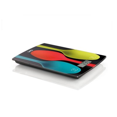 LAICA Balance &eacute;lectronique noire avec design cuill&egrave;res color&eacute;es 5kg.