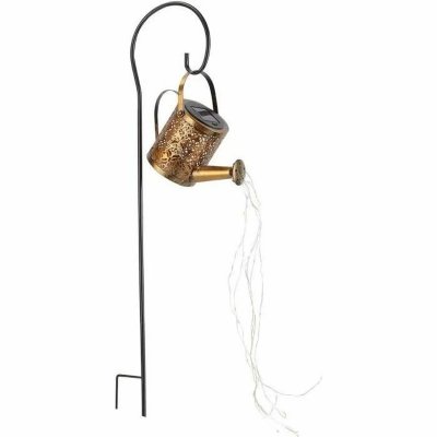 Balise solaire arrosoir &agrave; planter arrosy cuivre m&eacute;tal h78cm