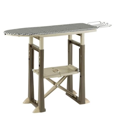 BAMA  trend table &agrave; repasser, plastique, taupe, 137x 40x 92cm