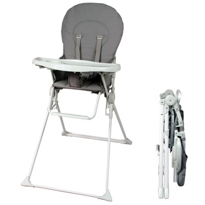 BAMBISOL  Chaise haute fixe avec tablette r&eacute;glable en profondeu grise