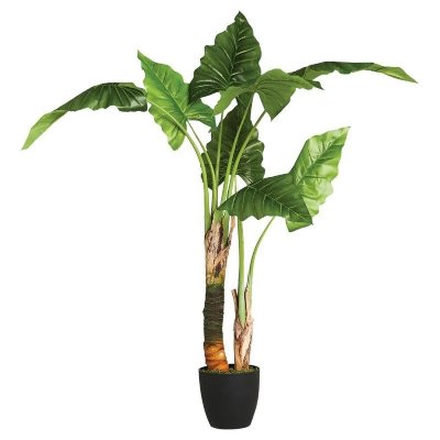 Bananier artificiel avec pot - H 120 cm - Objet de d&eacute;coration