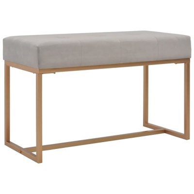VIDAXL Banc 80 cm Gris Velours  Gris