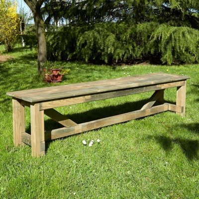 CEMONJARDIN Banc de jardin 4 places en bois Normand