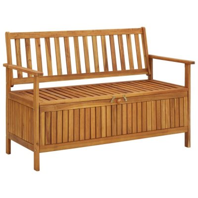 VIDAXL Banc de Jardin en Bois d'acacia Massif avec Espace de Rangement 120 cm
