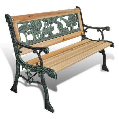 VIDAXL Banc de jardin pour enfants - Naturel - 84 x 37 x 50 cm