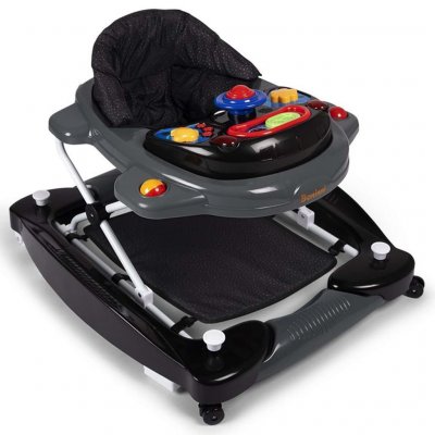 BANINNI  trotteur b&eacute;b&eacute; 2 en 1 classic noir motif &agrave; pois BNBW002-BKDT