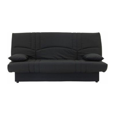 GENERIQUE Banquette clic clac 3 places - Tissu noir - L 190 x P 92 cm - DREAM - Style Contemporain