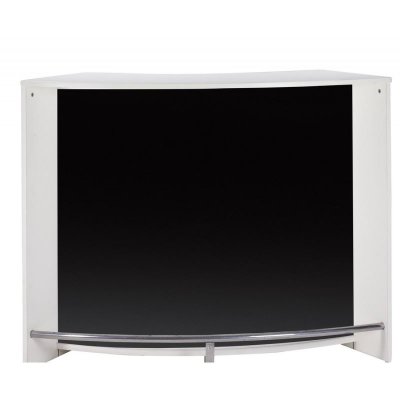 Bar 2 portes 134,5x55,3x104,8 cm blanc et noir - kapik