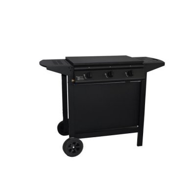 GRILL GARDEN Barbecue a gaz - - Noir - 3 br&ucirc;leurs - Avec capot de protection - Allumage Piezo &eacute;lectrique
