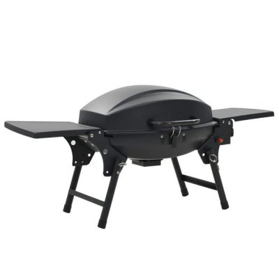VIDAXL Barbecue &agrave; gaz portatif avec zone de cuisson Noir  - Noir