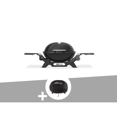 WEBER Barbecue &agrave; gaz Q 1200N noir + Housse - 