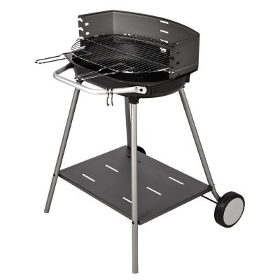 SOMAGIC Barbecue au charbon de bois sur chariot , gris