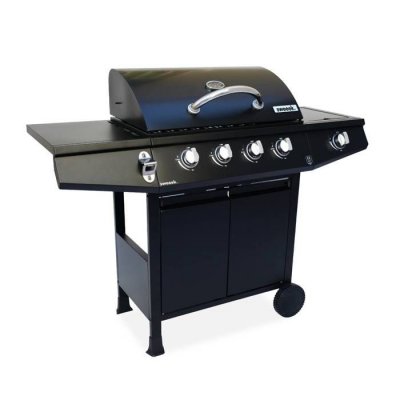 SWEEEK Barbecue au gaz 4 br&ucirc;leurs avec feu lat&eacute;ral