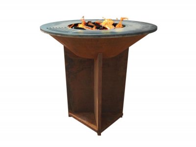 PURLINE Barbecue brasero avec plaque d'acier de 100  Brun 