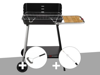 SOMAGIC Barbecue charbon Florence  + Brosse En T + Kit tournebroche 