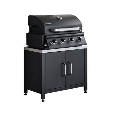 SWEEEK Barbecue gaz 4 br&ucirc;leurs +meuble cuisine ext&eacute;rieure