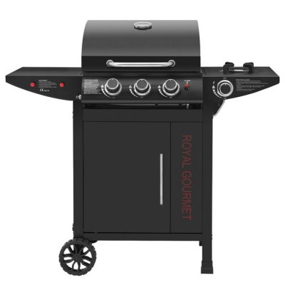 ROYAL GOURMET Barbecue Gaz &agrave; 3+1 Br&ucirc;leurs - Gril &agrave; Gaz sur Chariot - Puissance 11,5 kW