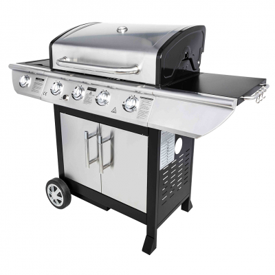SOMAGIC Barbecue gaz Brisbane 4 br&ucirc;leurs + 1 r&eacute;chaud