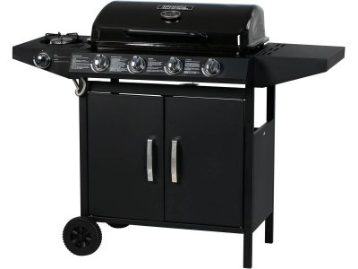 HABITAT ET JARDIN barbecue gaz festa 5 - 5 br&ucirc;leurs dont 1 lat&eacute;ral - 12.9 kw- noir 
