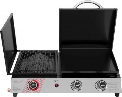 ROYAL GOURMET Barbecue Gaz Portable - 3 en 1 Plancha et Grille en Emaill&eacute;s Combin&eacute;s-8.5 kW