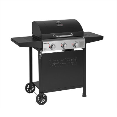 ROYAL GOURMET Barbecue Gaz sur Chariot &agrave; 3 Br&ucirc;leurs - Puissance 9kW - Noir - 121,6 x 57,8 x 105 cm