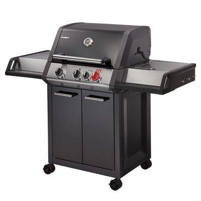 ENDERS Barbecue Monroe Black Pro 3K Turbo - - 3 br&ucirc;leurs dont 1 Turbo Zone - 1 br&ucirc;leur lat&eacute;ral