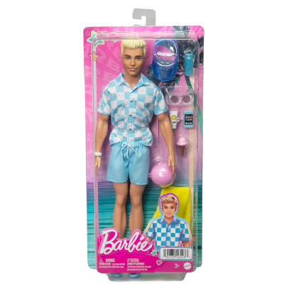 BARBIE  -  BEACH DAY KEN (CP4) - 21A - poup&eacute;e - 3 ans et +