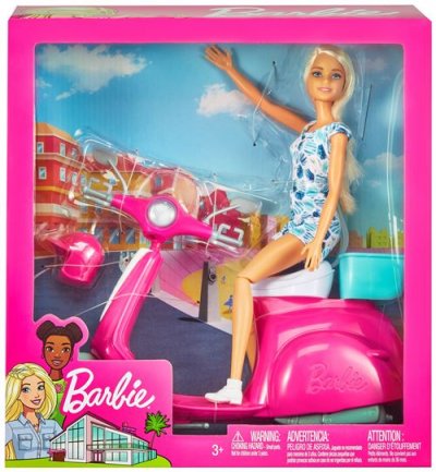 BARBIE  -  Et Son Scooter - Poup&eacute;e - 3 Ans Et +