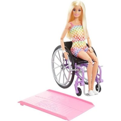 BARBIE  -  Fauteuil Roulant Blonde - Poup&eacute;e - 3 Ans Et +
