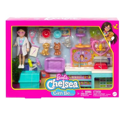 BARBIE - Clinique V&eacute;t&eacute;rinaire Chelsea - Poup&eacute;e - 3 ans et + 