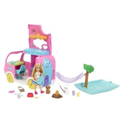 BARBIE  - Coffret  Camping-Car de Chelsea - Poup&eacute;e Mannequin - 3 ans et +