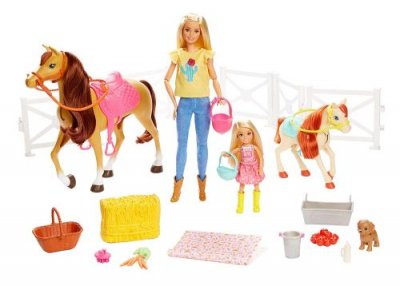 BARBIE Coffret Barbie et Chelsea Amies des Chevaux 